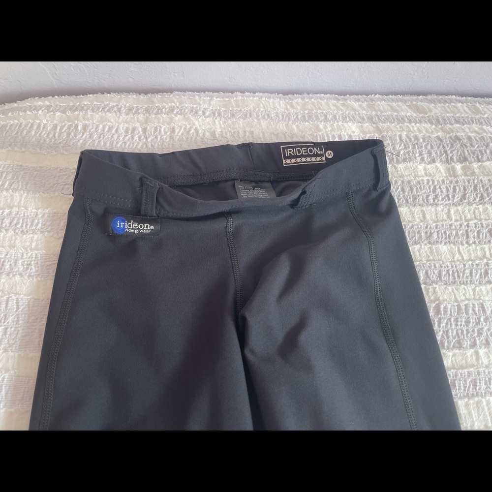 2 pairs of Irideon riding tights (khaki and black) 1 pair black devonaire tights - Picture 2 of 10